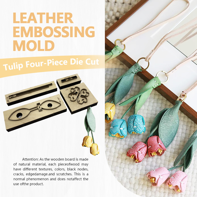 Craft Knife Set - Leren Tulip Vierdelige Set Messenmal Handige