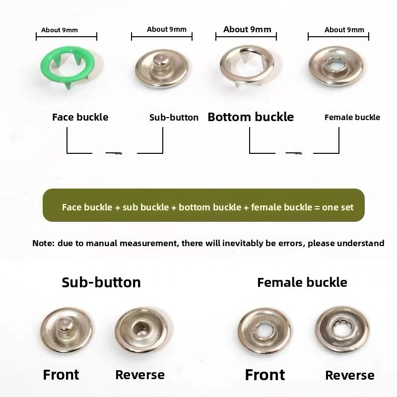 100 Sets Automatische Drukknoo - Snap Fastener Set recensie en prijs